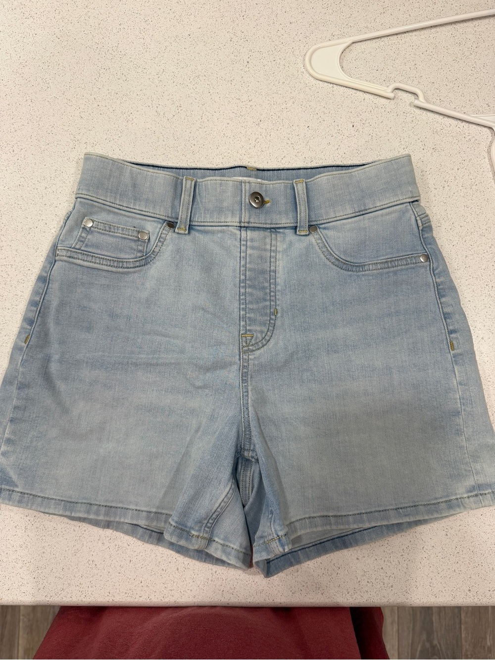Spanx Light Blue Denim High-Rise Women’s Shorts size small